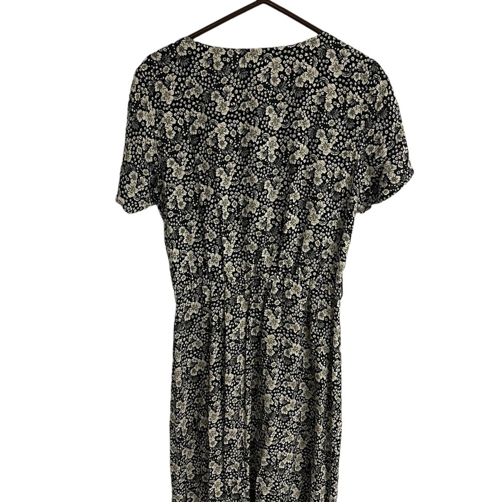 Anthropologie Velvet Graham Spencer Rona Floral Faux Wrap Midi Dress Size Large - Picture 5 of 8